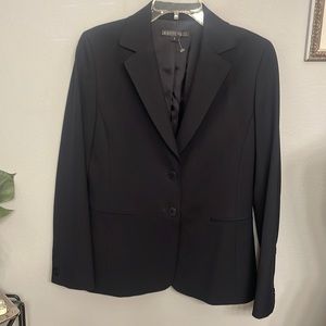 Lafayette 148 Perfect Navy 2 Button Blazer/Jacket Wool